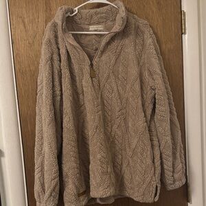 Simply Southern Fuzzy Brown Pullover